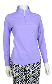  Ibkul Icifil SPF 50 Long Sleeve Sun Shirt: Lavender Mock