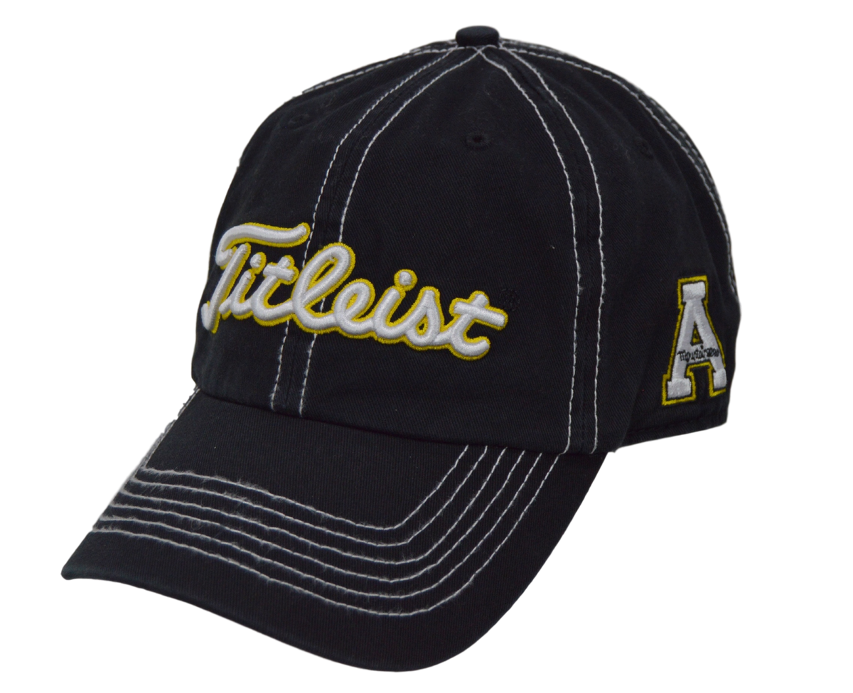 Titleist Golf Hat Appalachian State 3 logo Black Adjustable