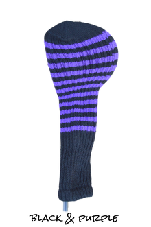  Black and Purple Club Sock Golf Headcover