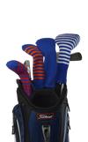 Aquamarine and Black Club Sock Golf Headcover