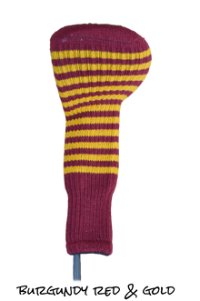  Burgundy Red and Gold Club Sock Golf Headcover