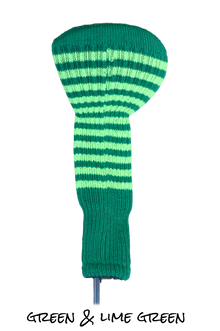  Green and Lime Green Club Sock Golf Headcover