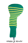 Green and Yellow Club Sock Golf Headcover