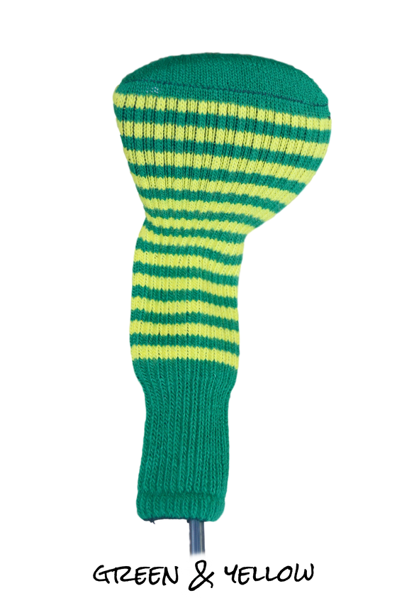 Green and Yellow Club Sock Golf Headcover