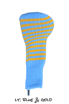  Light Blue and Gold Club Sock Golf Headcover