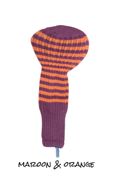  Maroon and Orange Club Sock Golf Headcover