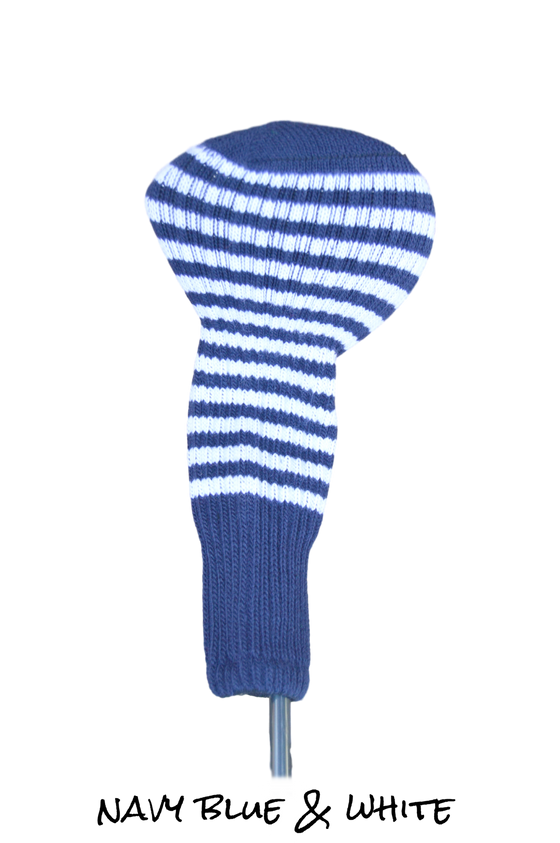 Navy Blue and White Club Sock Golf Headcover | Peanuts and Golf