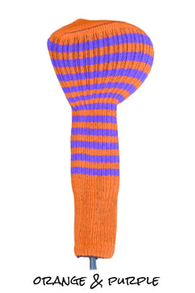  Orange and Purple Club Sock Golf Headcover