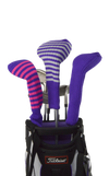 Purple and Gold Club Sock Golf Headcover