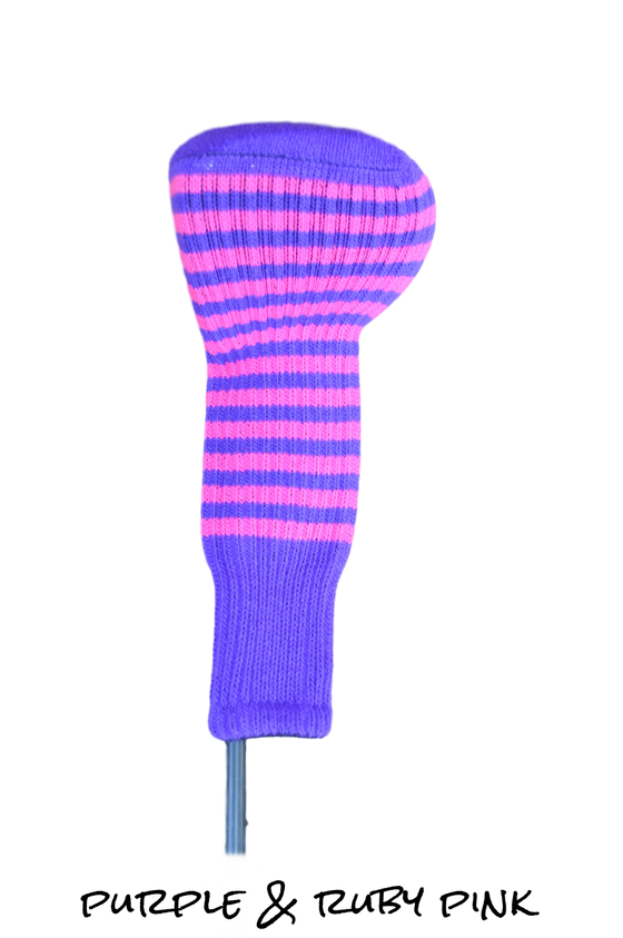 Purple and Ruby Pink Club Sock Golf Headcover | Peanuts and Golf