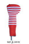 Red and White Club Sock Golf Headcover