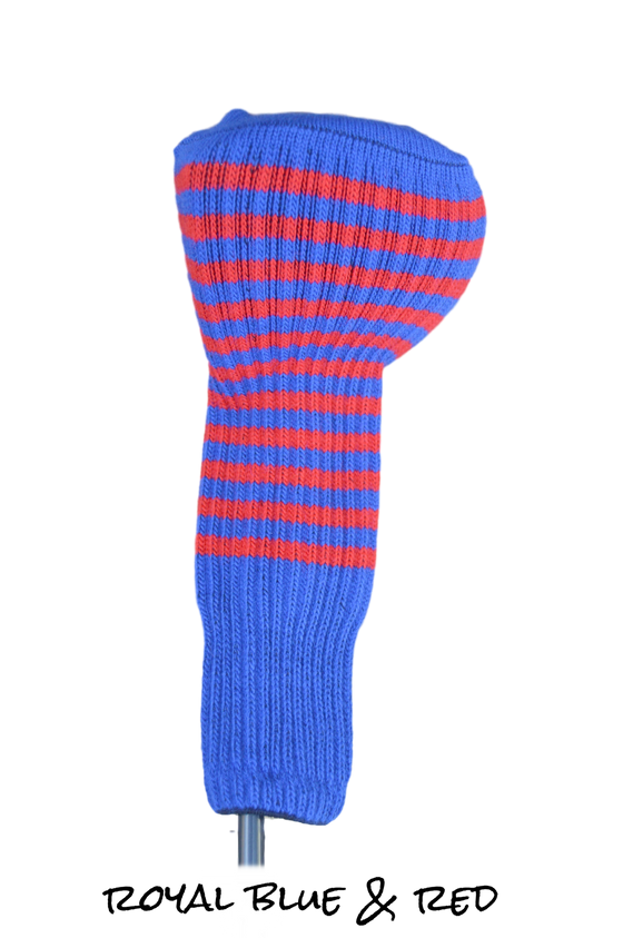 Royal Blue and Red Club Sock Golf Headcover | Peanuts and Golf