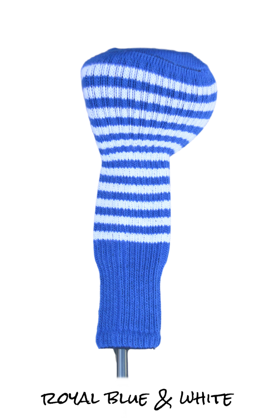 Royal Blue and White Club Sock Golf Headcover | Peanuts and Golf
