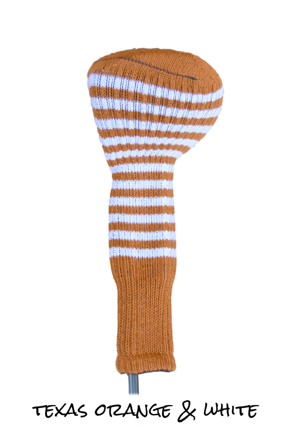 Texas Orange and White Club Sock Golf Headcover | Peanuts and Golf