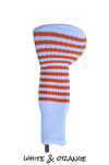 White and Orange Club Sock Golf Headcover | Peanuts and Golf