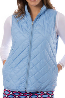  Goftini  - Quilted Vest -Sky Blue