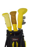 Yellow and Burgundy Red Club Sock Golf Headcover