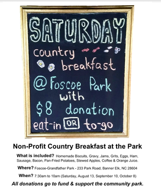  Country Breakfast Saturday at the Park!