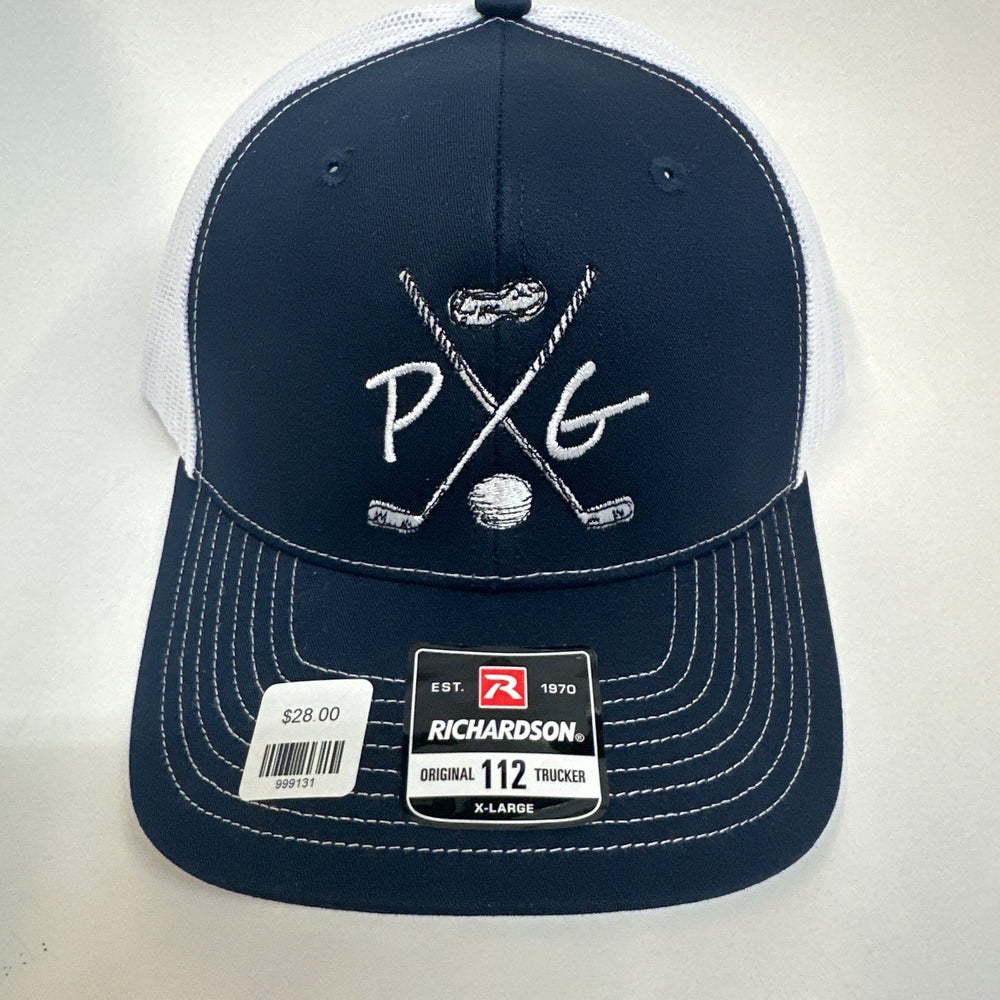 Peanuts and Golf Trucker Golf Hat - Navy/White XL