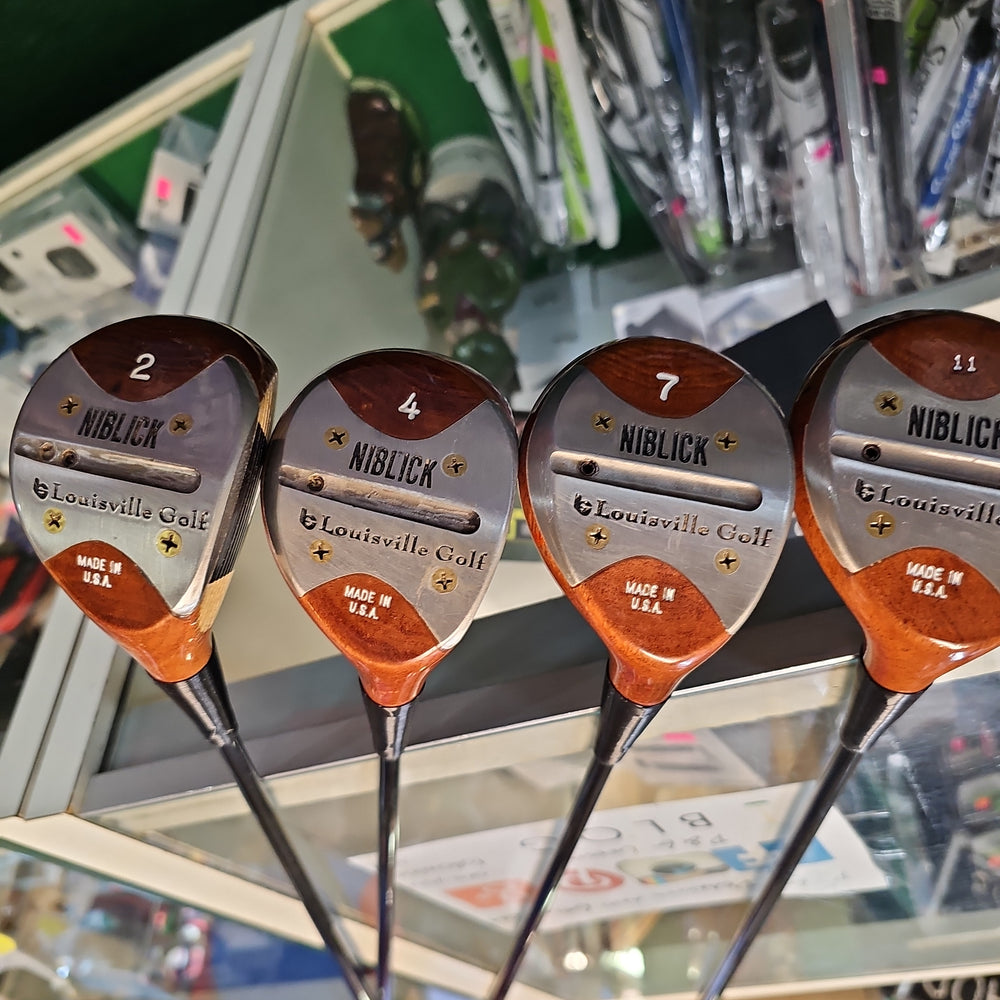 Niblick Golf wood set- 4 club set by Louisville Golf/Matching Head Covers
