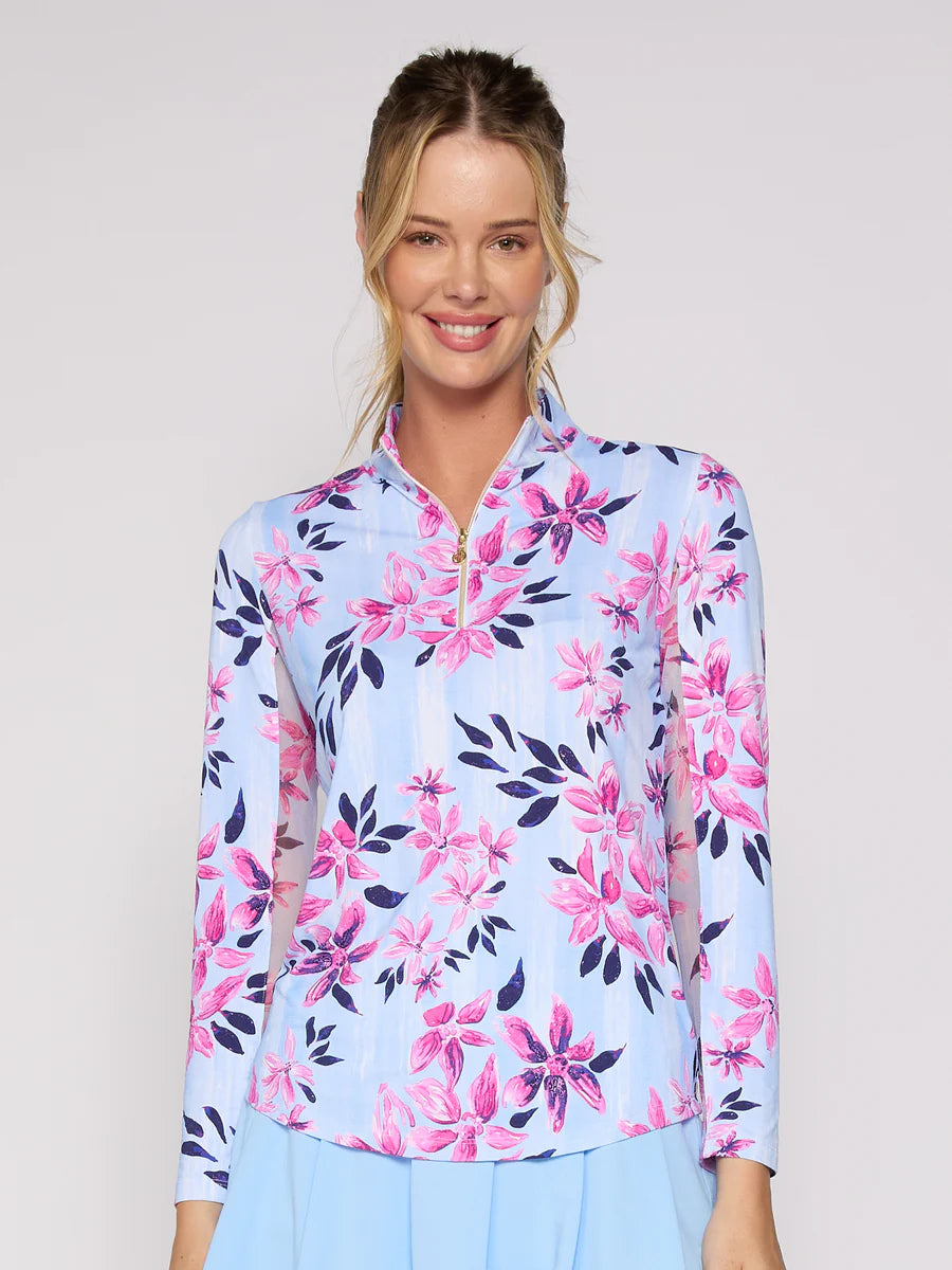 G Lifestyle Quarter Zip Sun Protection Top Bamboo 183010