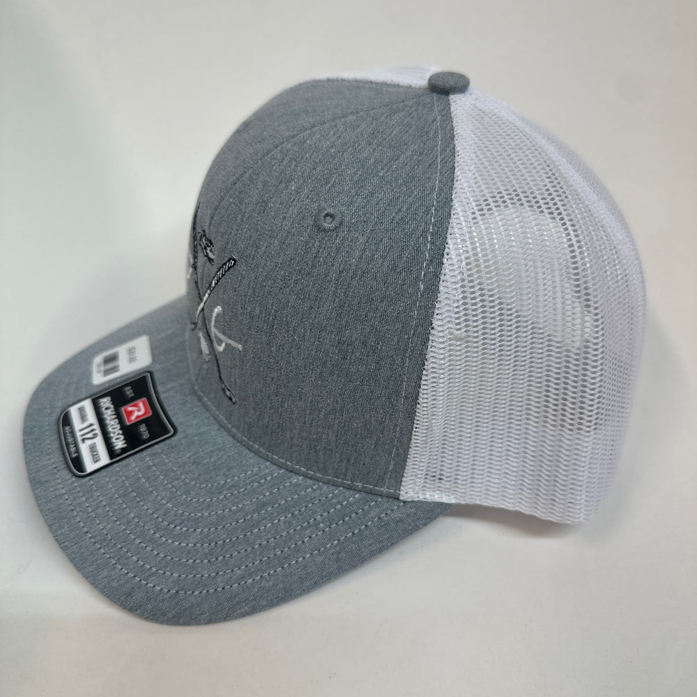 Peanuts and Golf Trucker Golf Hat - Grey/White