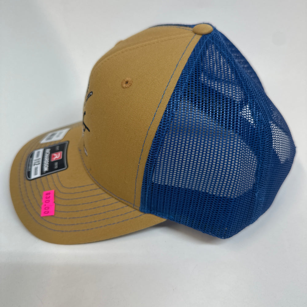 Peanuts and Golf Trucker Golf Hat - Brown/Royal