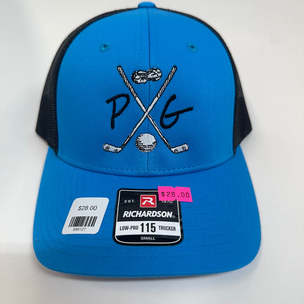 Peanuts and Golf Trucker Golf Hat - Blue/Black (SM Adjustable)