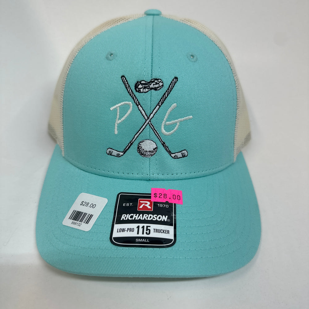 Peanuts and Golf Trucker Golf Hat - Mint/Cream (SM Adjustable)
