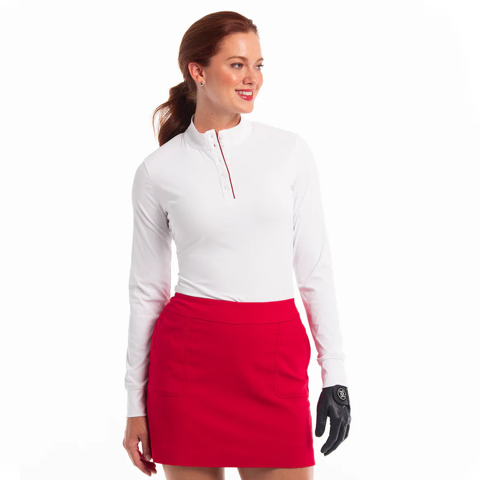 EP NY Long Sleeve Rib Button Mock Polo 5630