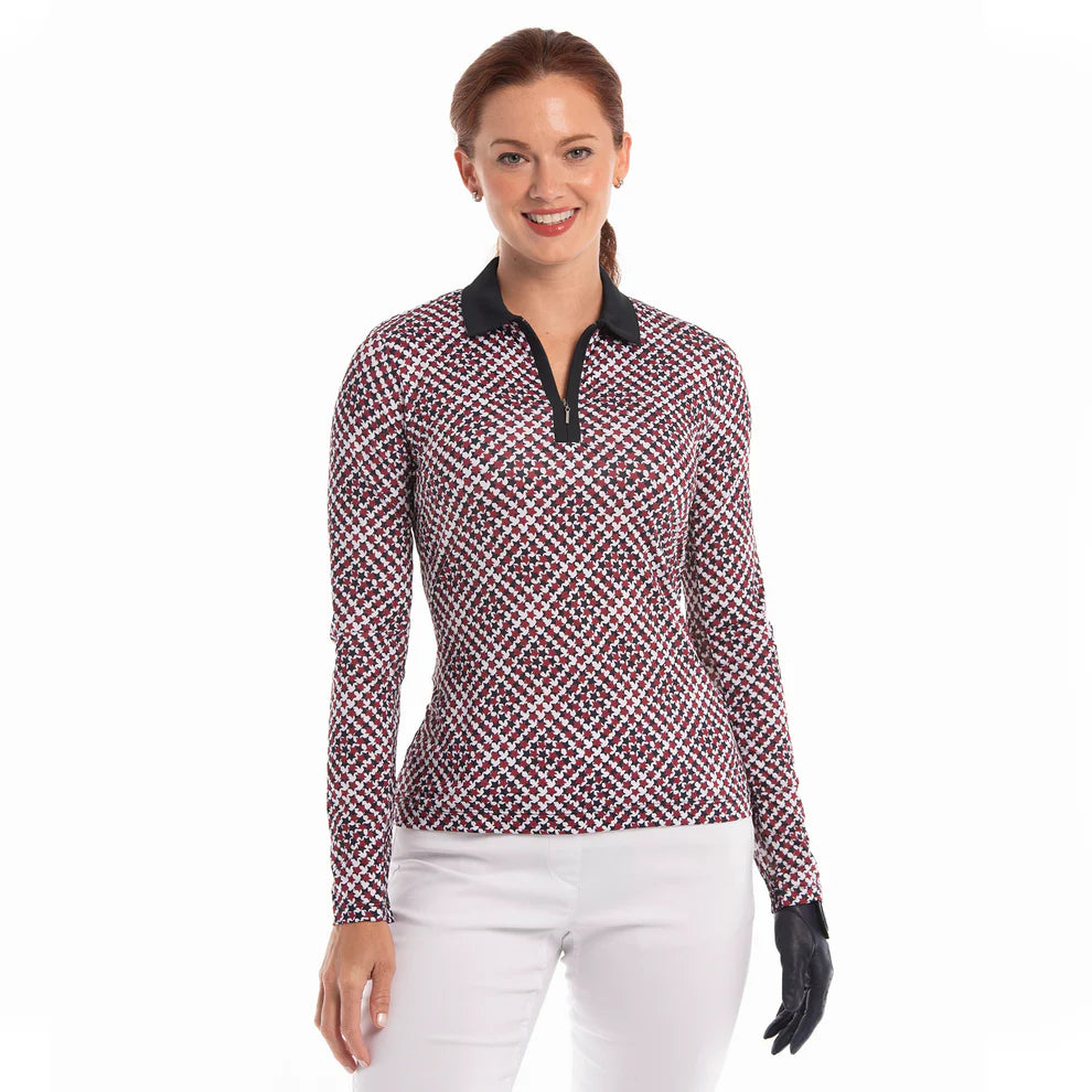 EP NY Long Sleeve Stars Houndstooth Sunshirt 5632