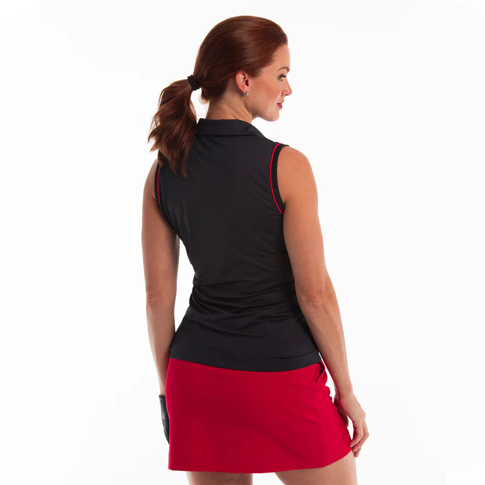EP NY Sleeveless Crossover Placket Polo 5636