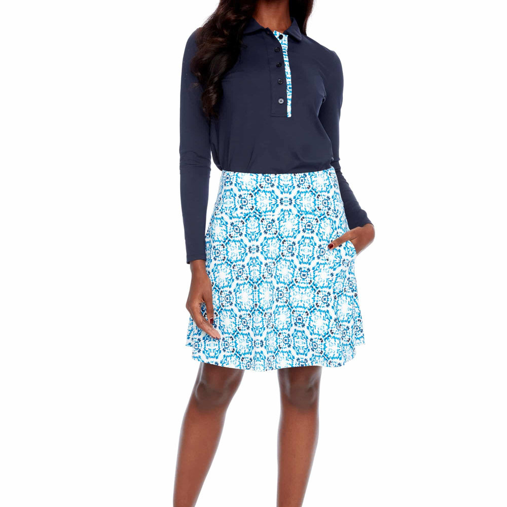 Swing Control Fireworks Piped Edge Airspun Skort 1226
