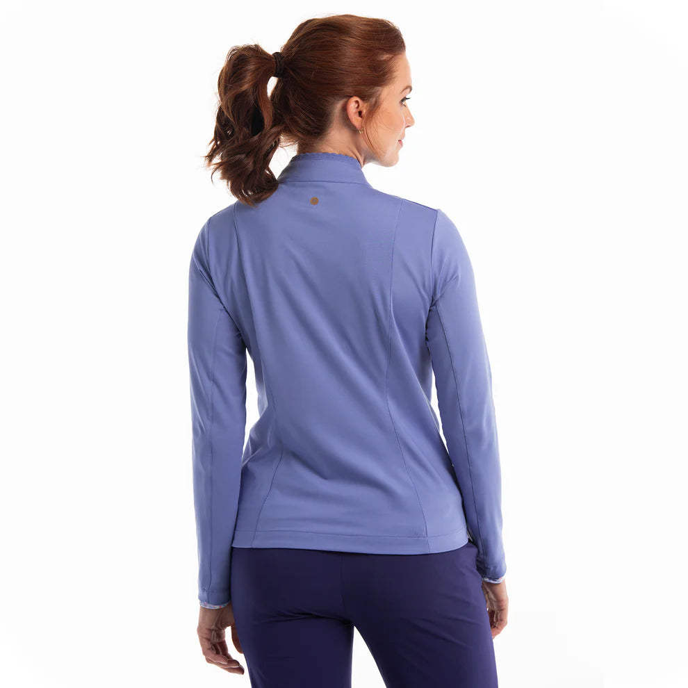 EP NY Long Sleeve Mandarin Collar Zip Jacket-Carolina