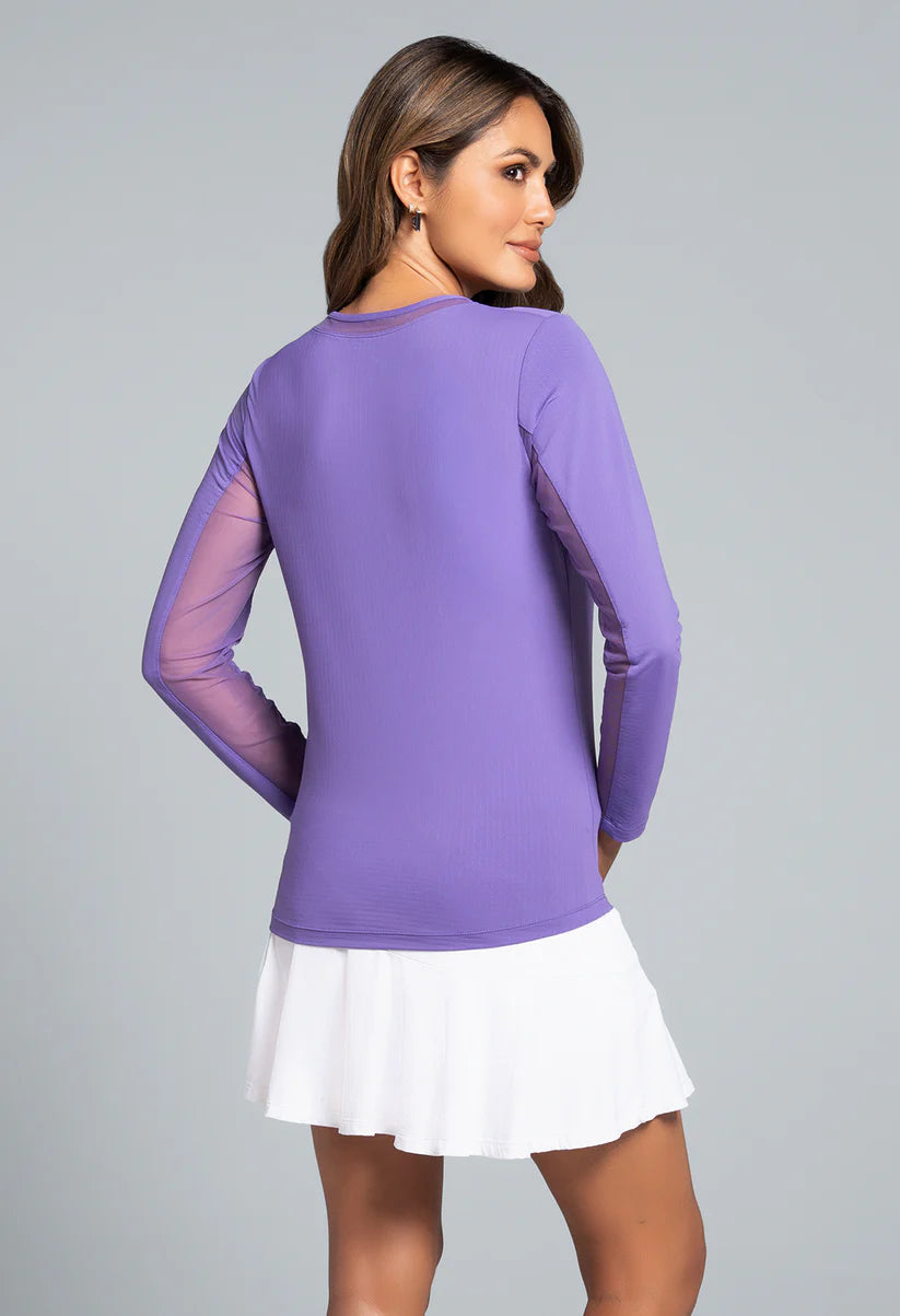 Ibkul Long Sleeve Crew Neck Sun Shirt: Plum SPF 50