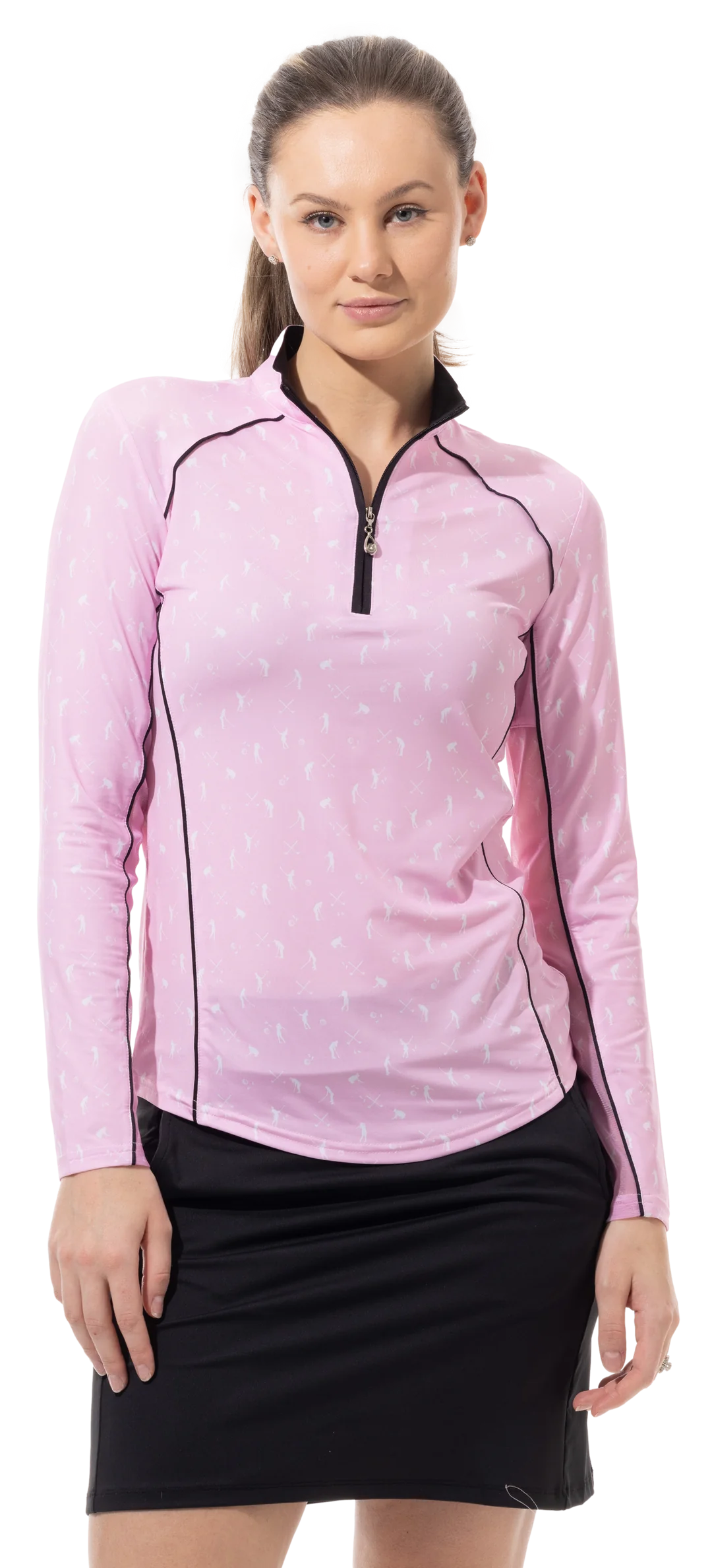 San Soleil Botanical SolShine Crêpe Quarter Zip Pull Over | PGA TOUR San Soleil Botanical SolShine Crêpe Quarter Zip Pull Over | PGA TOUR