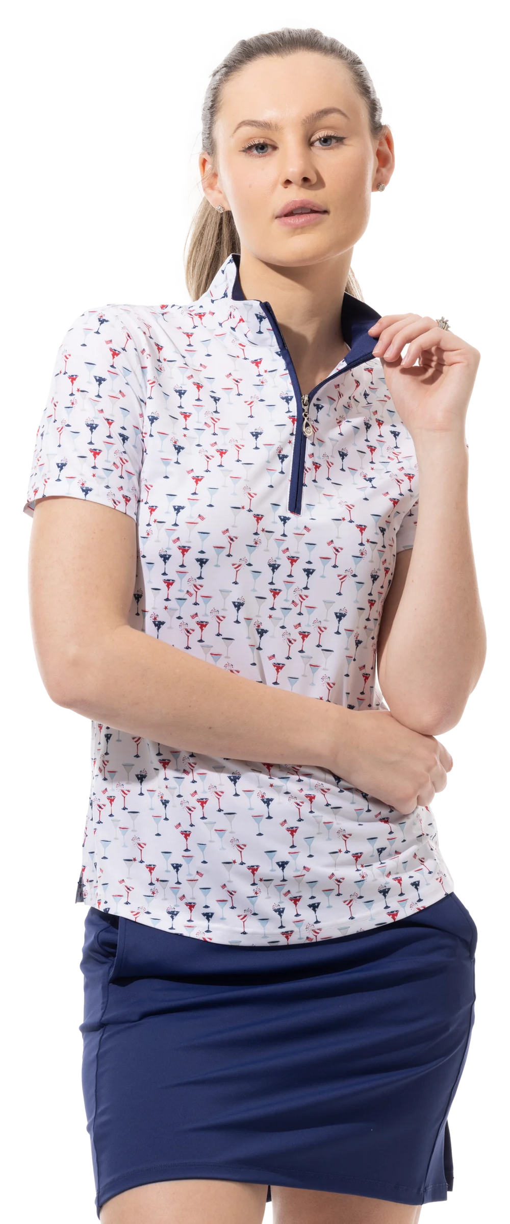 SanSoleil  S/S  Print Mock 900621 Libertini