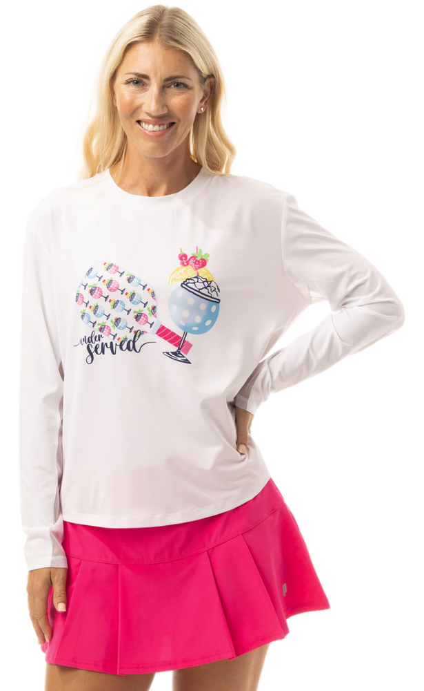 SanSoleil 900479 SunGlow Relaxed Drop Tail Tee UNDERSERVED