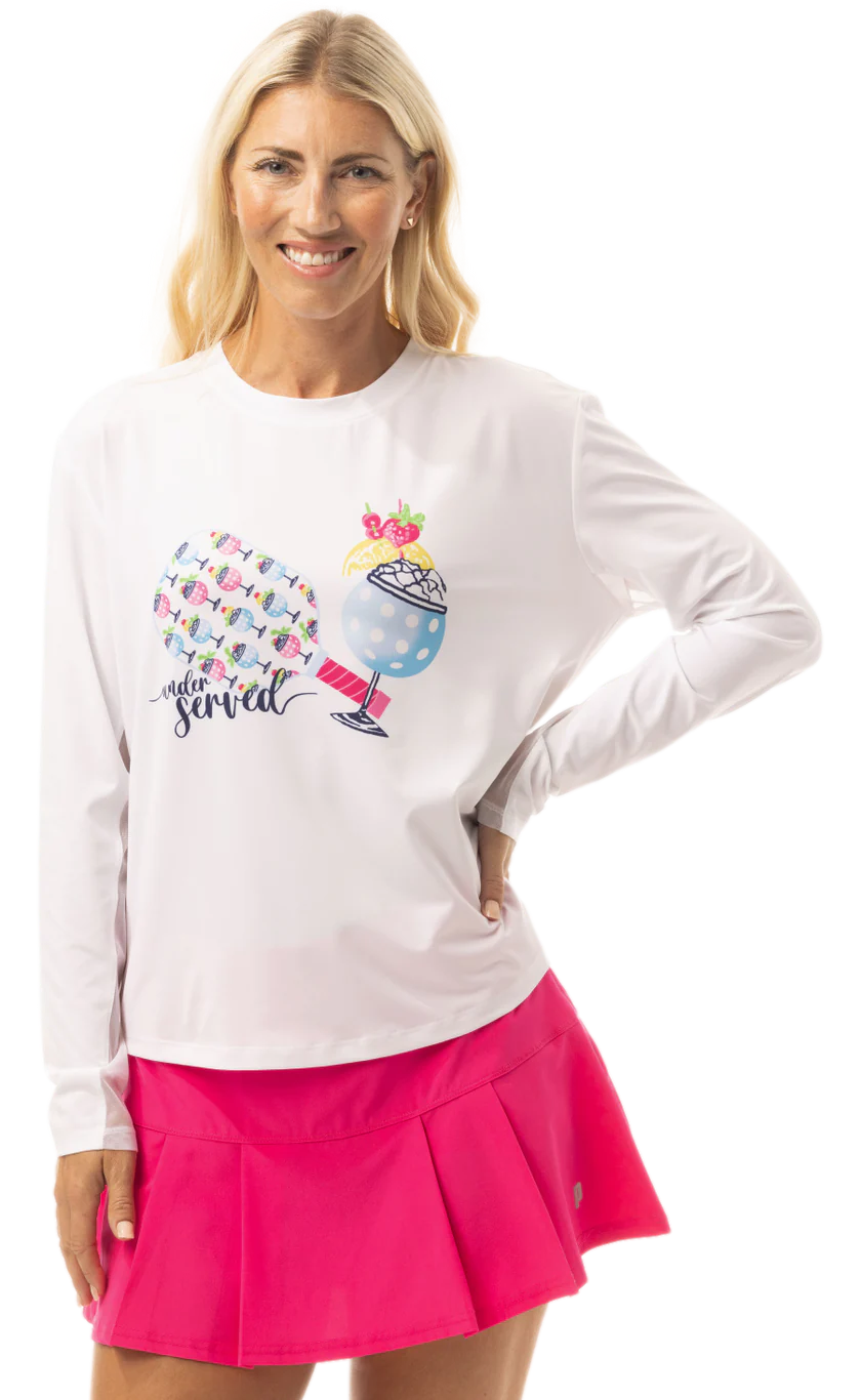 SanSoleil 900479 SunGlow Relaxed Drop Tail Tee UNDERSERVED