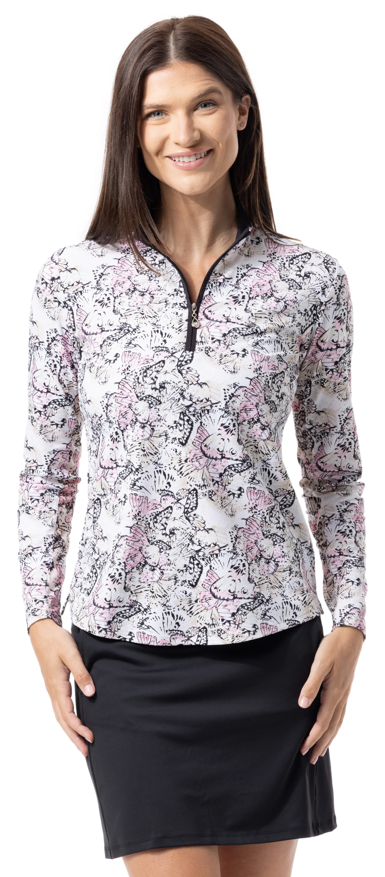 SanSoleil Soltek Lux Long Sleeve Print Mock FLYTE 900621