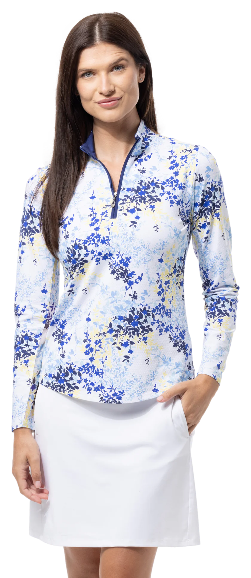 SanSoleil Soltek Lux Long Sleeve Print Mock WILONV 900621