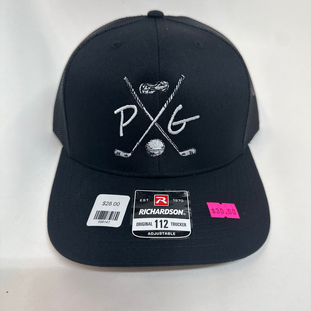 Peanuts and Golf Trucker Golf Hat - Black