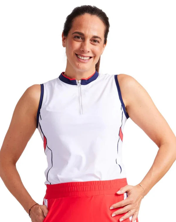 KINONA ACTIVATE Sleeveless Golf Top -White