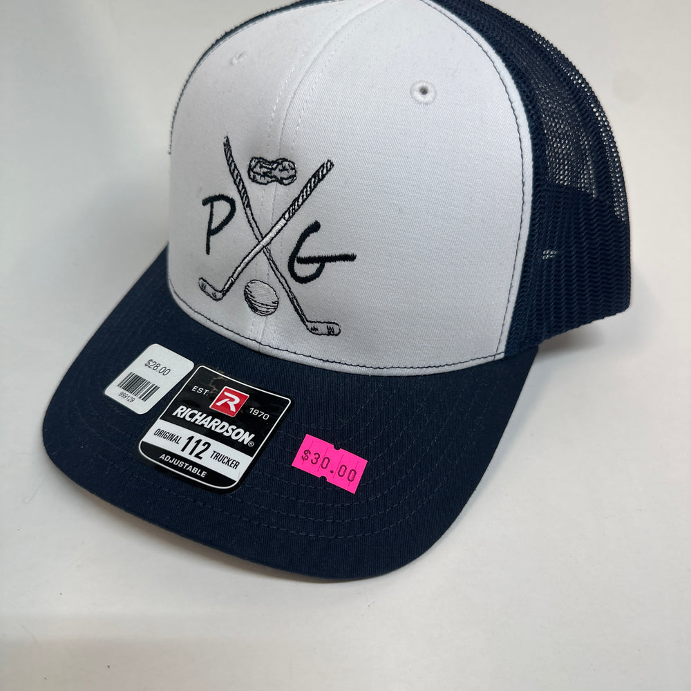 Peanuts and Golf Trucker Golf Hat - White/Navy