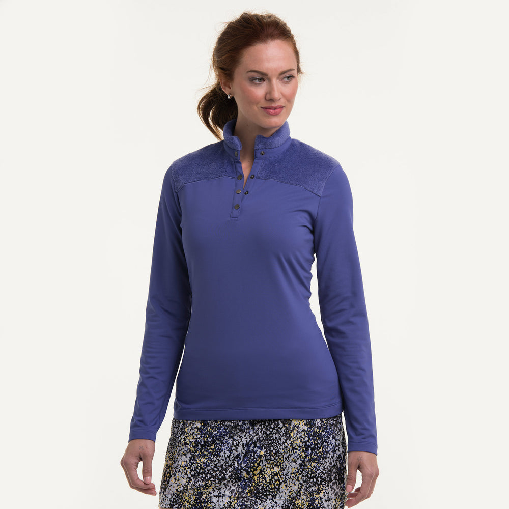 EP NY Long Sleeve Snap Placket Pullover  Steel Blue