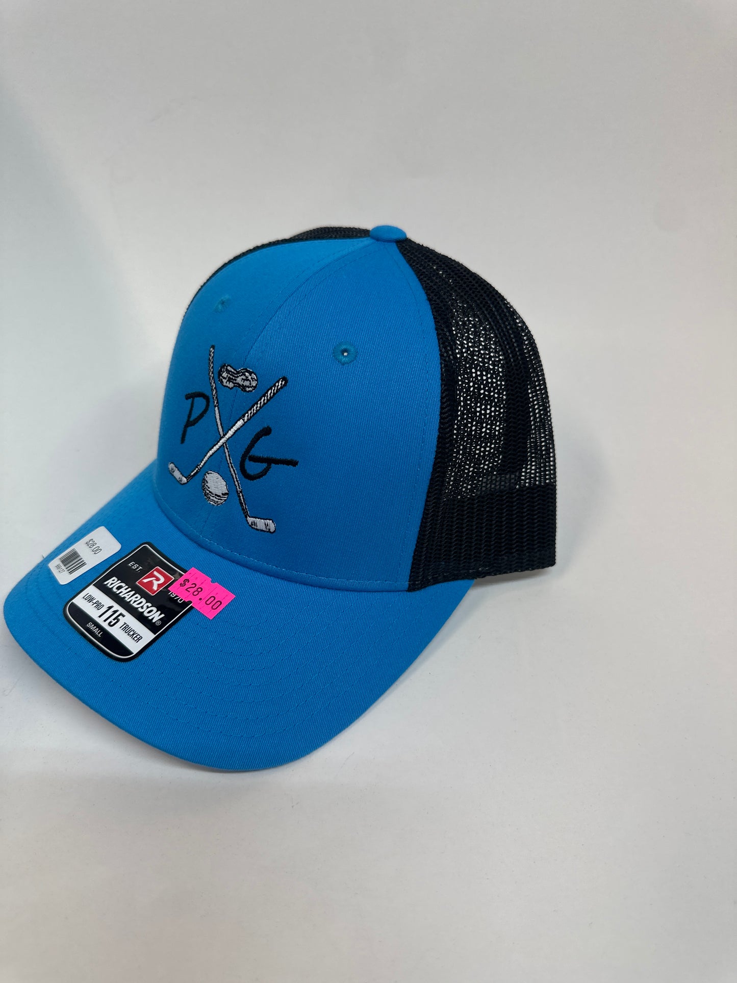 Peanuts and Golf Trucker Golf Hat - Blue/Black (SM Adjustable)