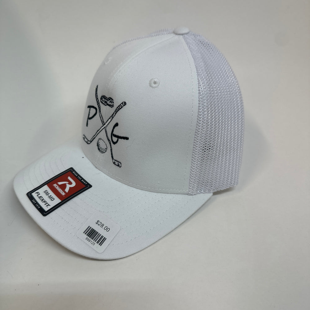 Peanuts and Golf Trucker Golf Hat - White Fitted (S/M)