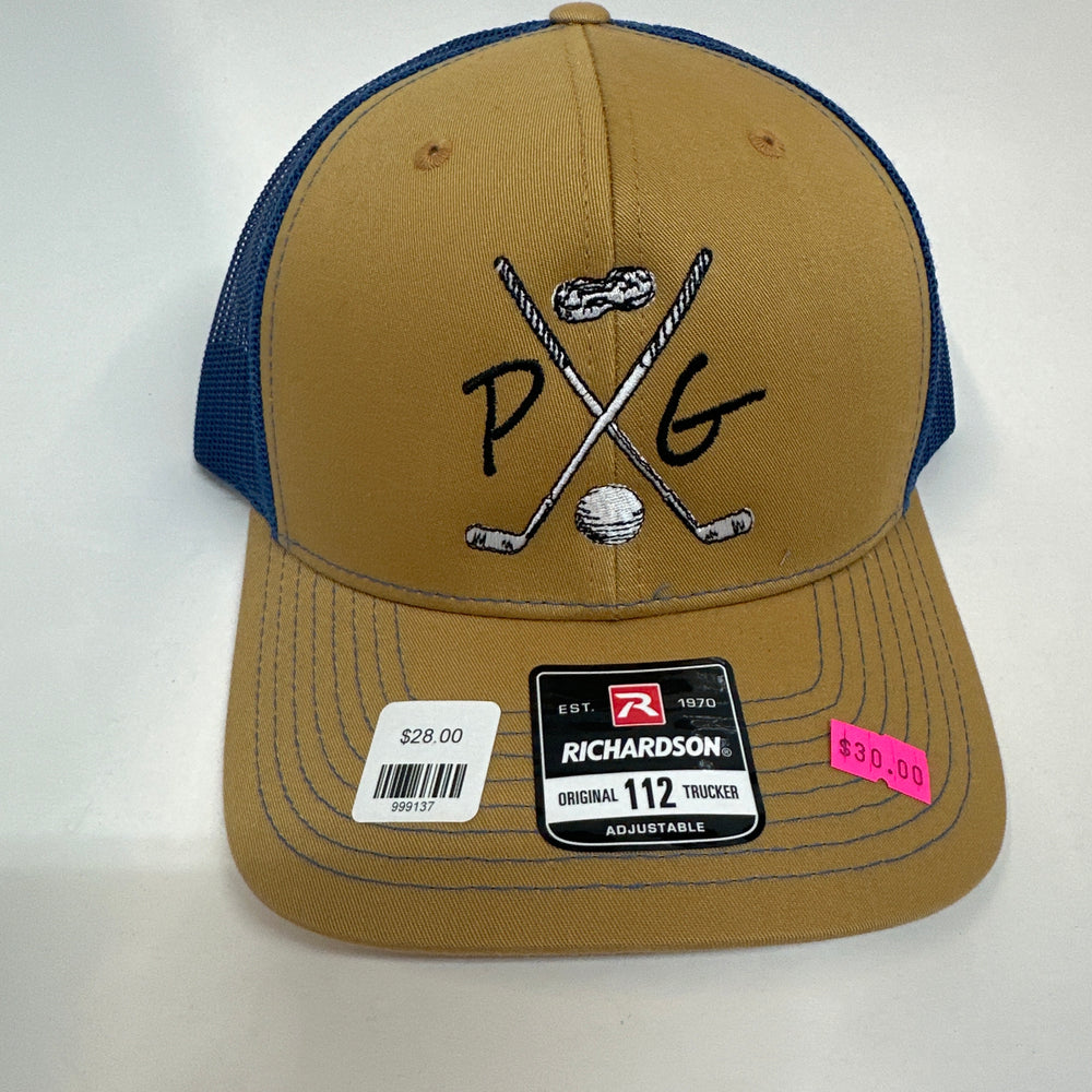 Peanuts and Golf Trucker Golf Hat - Brown/Royal