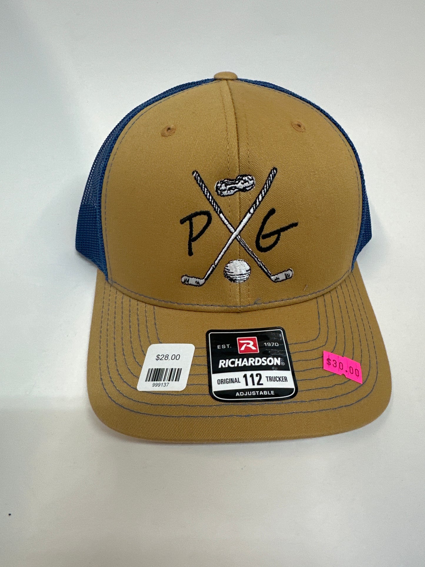 Peanuts and Golf Trucker Golf Hat - Brown/Royal