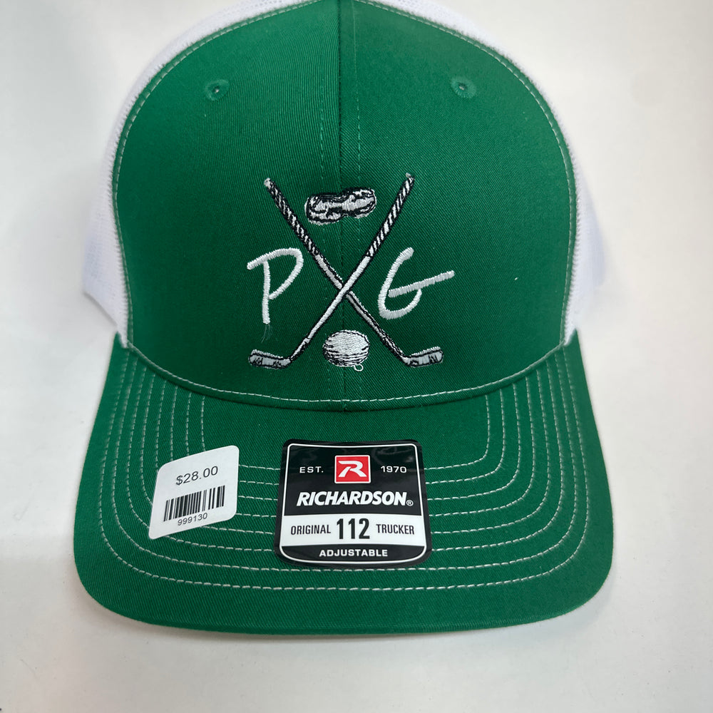 Peanuts and Golf Trucker Golf Hat - Green/White